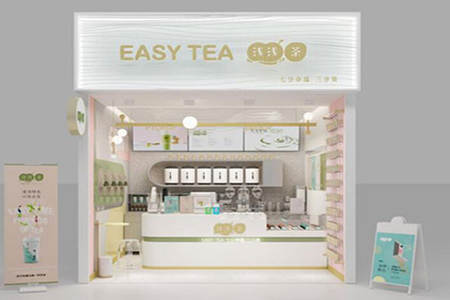 浅浅茶加盟店入口怎么设计